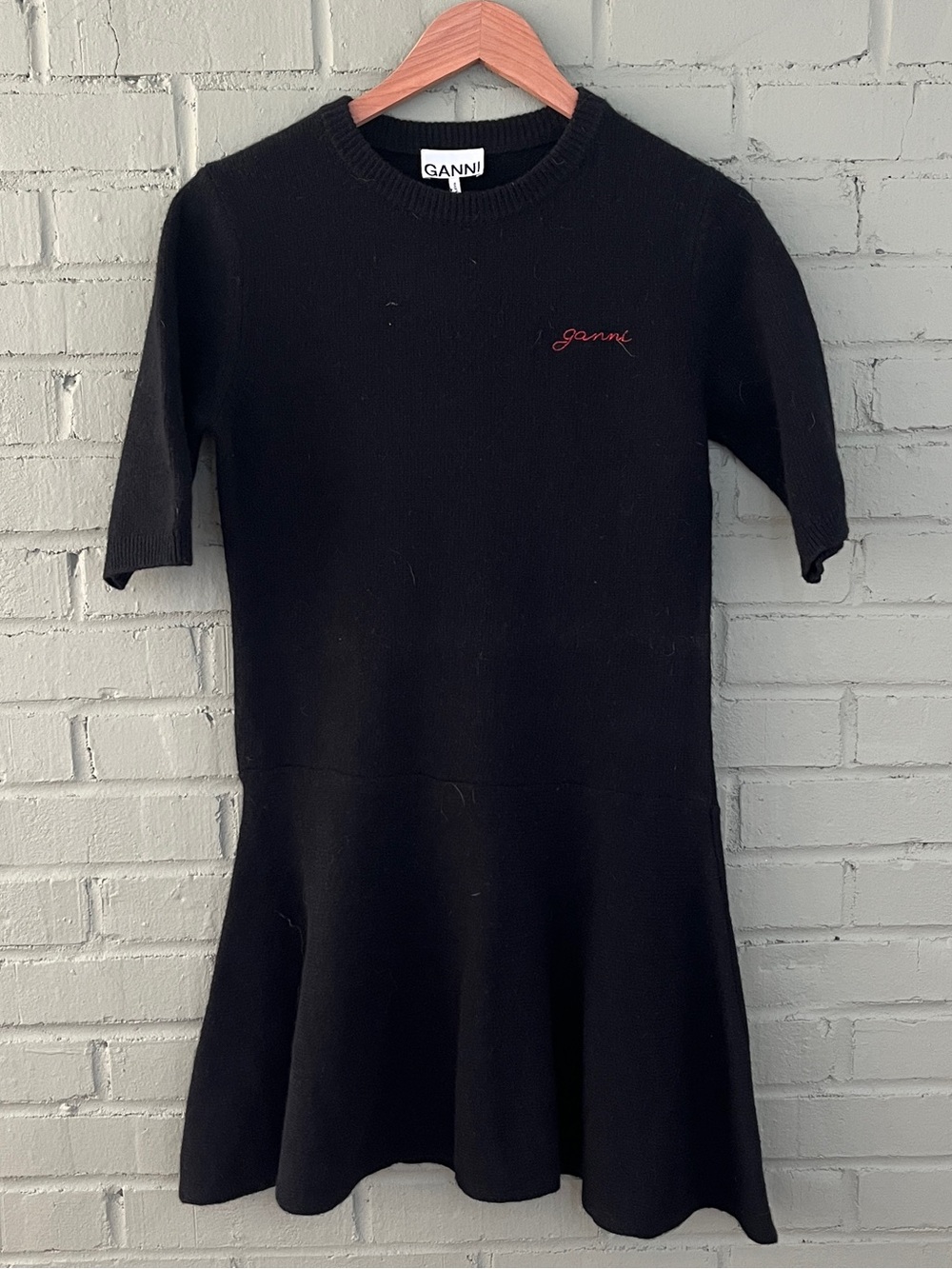 Ganni wool blend dress